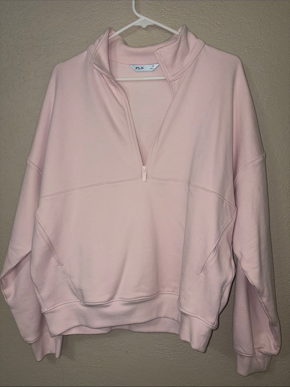 FLX Light Pink Half-Zip Pullover Sweatshirt